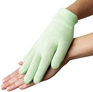 EMILYSTORES Green Moisturize Soften Repair Cracked Skin Moisturizing Treatment Gel Jojoba Oil Vitamin E SPA Gloves 1Pair