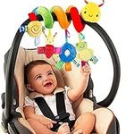 Spiral Pram Toys for Babies - Wrap Around Pushchair Stroller/Car Seat/Crib Sensory Toys for 0 3 6 9 12 Months Early Learning Play Bar Newborn Hanging Toy Infant Boys Girls Christmas Shower Gift