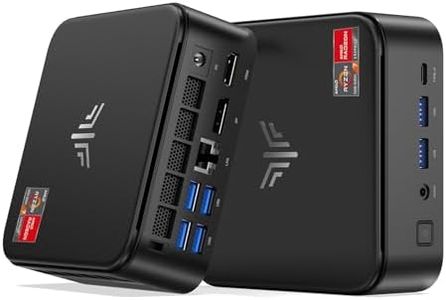 NiPoGi E3B Mini PC, AMD Ryzen 7 5700U 32GB DDR4 512GB M.2 SSD Mini Ordenadores de Sobremesa, Gráficos AMD Radeon/HDMI 2.0+DP+Type-C/WiFi 6/BT 5.2 para Oficina/Casa