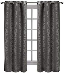 Virginia - Set di 2 tende oscuranti con occhielli in rilievo, 94 x 213 cm, colore: grigio