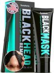 Blackhead Remover Mask - Activated Charcoal Peel Off Mask - for All Skin Types - Product of United Kingdom - Black Face Mask with Brush by Sunatoria