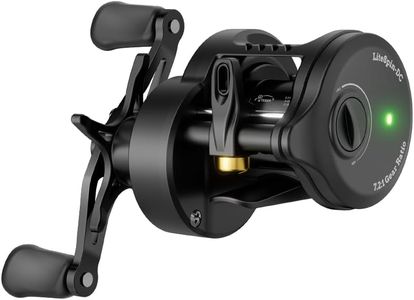 TEBEN DC Baitcaster Reel, 3 Modes Digital Control Trolling Reel, 5.47oz Ultralight Baitcasting Reels, Max Drag 11LB, 7.2:1, 5+1BB, Freshwater Saltwater Fishing Reels (LS(DC), Right)
