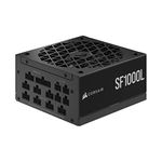 Corsair SF1000L Fully Modular Low-Noise SFX Power Supply - ATX 3.0 & PCIe 5.0 Compliant - Quiet 120mm PWM Fan - 80 Plus Gold Efficiency - Zero RPM Mode - 105°C-Rated Capacitors - Black