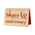 Della Stella Wooden 13th Anniversary Card,Handmade 13 Years Wedding Anniversary Greeting Cards,13th Lace anniversary card for Her,Him,Husband,Wife