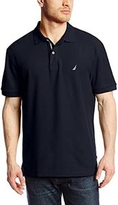 Nautica Men's Classic Short Sleeve Solid Performance Deck Polo Shirt, Navy, X-Large