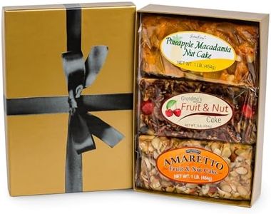 Beatrice Bakery Co. Heavenly Trio, Grandma's Old Fashioned Fruit and Nut Freshly Made, Brandy, Bourbon and Rum Fruitcake, Est. 1917 (3 Count, 16 oz Each)