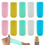 Eophmi Silicone Bottle Covers for Travel for Leak Proofing 10 Pcs Reusable Silicone Travel Bottles Covers Silicone Covers Travel Bottles for Toiletries Aeroplane Travel Accessories (Multi-Color)