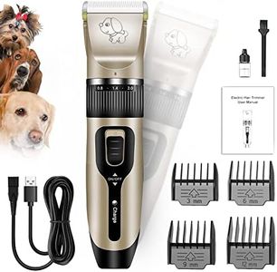 Dog Grooming 9IN1 Pet Hair Clippers, Dog Grooming Kit, Low Noise, Electric Quiet, Rechargeable, Cordless, Suitable for Dogs, Cats, and Other Pets (Clipper Set only)