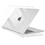 EooCoo Case compatible for Macbook Air 13 inch M1 A2337 A2179 A1932 with Retina Display, 2021 2020 2019 2018 Release, Plastic Hard Shell, Smooth Shiny Surface, Crystal Clear