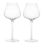 Extra Large Wine Glasses 30 Oz Set of 2, Crystal Lead-Free Long Stem Burgundy Red or White Wine Large Bowl Glass, Shatter Resistant, Perfect Gifts for Christmas Anniversary Birthday Dishwasher Safe