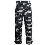 GA COMMUNICATIONS Mens Thermal Fleece Lined Trouser Camouflage Combat Elasticated Waist Bottoms[White Camo,XL]