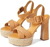 SCHUTZ Women's Blisse Platform Sandal, Nude Caramel, 7 UK