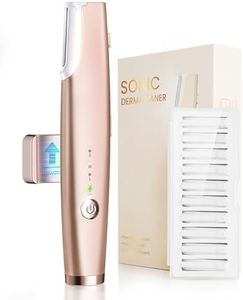 PAPMINI Sonic Dermaplane Razor for Women Face, LED Facial Hair Remover & Facial Exfoliator, Magnetic Wall Storage, One-Touch Blade Eject, Rechargeable Dermaplaning Tool, 11 Replacement Blades