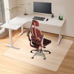 Vicwe Office Chair Mat for Hard Floor, 60"x48" Anti-Slip PVC Computer Chair Mat, Easy Glide for Chairs, Multi-Purpose Floor Protector Desk Chair Mat for Home Office