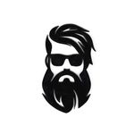 The Logo Man Acrylic Beard Thug Man 3D Car Bike Sticker, 2.04 x 3.7 x 0.11 Inches, Black