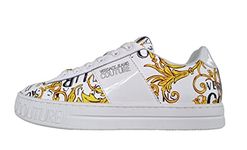 VERSACE JEANS COUTURE Women Court 88 Sneakers White - Gold 4 UK