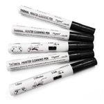 GREUS 5 Pack Thermal Printer Cleaning Pens, Universal Print Head Cleaning Pen Maintenance Cleaning Kit Printhead Cleaner for Card Printer