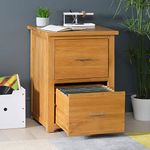 The Furniture Market London Oak 2 Drawer Filing Cabinet