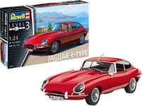 Revell 07668 Jaguar E-Type (Coupé) 1:24 Scale Unbuilt/Unpainted Plastic Model Kit, Red