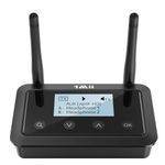 1Mii B03+ Bluetooth 5.3 Transmitter Receiver for TV Home Stereo, aptX Low Latency & HD & Adaptive, Dual Link, Wireless Audio Adapter with Screen, Optical, RCA or AUX 3.5mm Port, Soundbar Passthrough