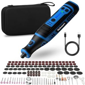 Outil Multifonction Sans Fil, 8V 2.0Ah Outils Rotatifs Multifonction Avec lumière LED, 5 Vitesse Jusqu'à 30 000 tr/min, 135 Accessoires, Pour Percer, Graver, Polir, Meuler, éliminer la rouille