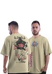 CRAZYMONK Tony Tony Chopper Anime Oversized T-Shirt - Taupe, XL