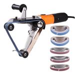 VEVOR Pipe Tube Polisher Sander, 1000W Pipe Belt Sander with 6 Variable Speeds 1100-3200rpm, Professional Belt Sander Grinding Machine with 100PCS Sanding Belts for Burnishing Finishing Rust Removal