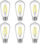 Ascher Vintage LED Edison Bulbs, 6W