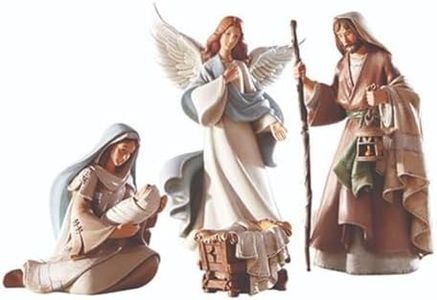 Avalon Gallery Nativity Sets for Christmas - Indoor Bethlehem Nights Nativity Scene, 5-Piece, Holy Family