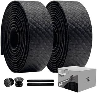 Bike Handlebar Tape, Black Bicycle Bar Tape, Bike Grip Tape 2.5mm Thick EVA Road Bike Handlebar Tape of Comfortable Non-Slip Shock Absorption for Road Cycling, Mountain Biking(2 Rolls Per Set)