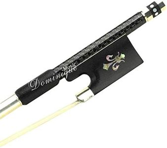 D Z Strad Violin Bow - Model 303 - Carbon Fiber Bow with Ebony Fleur-de-Lis Frog (4/4 - Full Size) (3/4 - Size)