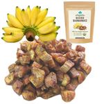 Organic Sun Dried Bananas Diced Fruit Pieces - Healthy Thai Natural Fruit Snacks - Soft and Chewy - No Sugar Added - No Preservatives 12.6 oz