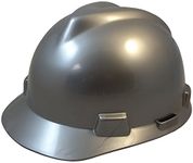 MSA V Cap Style Hard Hats with Lightweight Staz-On Suspension with Tote Bag - Silver