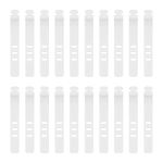 ATNEDCVH Creative Silicon Cable Straps, 20 Pcs Reusable Fastening Adjustable Cable Straps Fastener, Multipurpose Wire Ties And Cord Organizer Keeper (7.4×1 cm / 2.91×0.39 in, White)