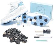 DIY Golf Spikes - Golf Shoes Spikes Golf Cleats Kit Turn Sneakers into Golf Shoes - Golf Traction Kit Anti-Skid Spikes Great Gift for Golfers and Athletes (Black)