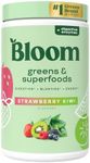 Bloom Greens and Superfoods Powder - Strawberry Kiwi Smoothie & Juice Mix (Pack of 1) Probiotics for Digestive Health & Bloating Relief for Women, Digestive Enzymes Superfoods Gut Health