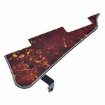 KAISH Vintage Tortoise LP Guitar Pickguard with Black Stainless Steel Bracket and Steel Mounting Screws for USA Les Paul