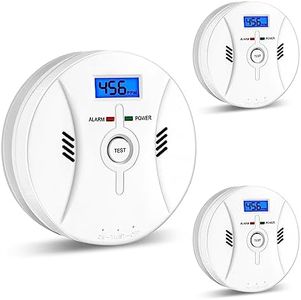 3-Pack Carbon Monoxide Detectors，Smoke Detector，2 in 1 CO & Smoke Alarm，Smoke Combination CO Alarm,Fire CO for Alarm for Home and Kitchen,LED Screen, CO Carbon Monoxide & Smoke Alarm,3-Pack