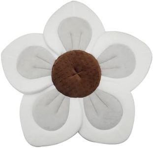 PandaEar Baby Bath Pad for Infant Newborn | Soft Flower 5 Petals for Sink Bathtub Essentials Shower Gift (Grey)