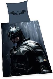 Herding Batman Biancheria da Letto, Cotone, Multicolore, Federa 80x80 cm, Copripiumino 135 x 200 cm
