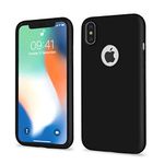 Pikkme Back Cover | Full Camera Protection | Raised Edges | Super Soft Silicone | Bumper Case for iPhone X/Xs (Black)