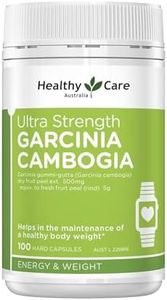 Healthy Care Ultra Strength Garcinia Cambogia - Natural Weight Management Support - Premium Dietary Supplement - All-Natural Ingredients - 100 Capsules