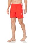 adidas Originals Men's Standard Adicolor Classics 3-Stripes Swim Shorts, Vivid Red, Small