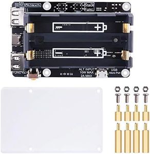 GeeekPi Raspberry Pi UPS V5 Power Supply Uninterruptible UPS HAT Support 18650 Battery Charger Power Bank Power Management Expansion Board 5V for Raspberry Pi 4B/3B+/3B/2B/B+/B/A+/A