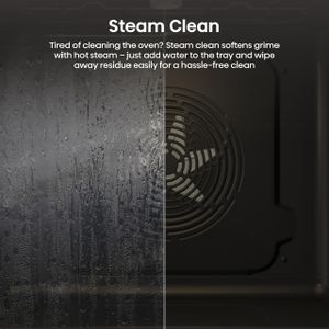 Hisense 77L Built-In Electric Single Oven – Stainless Steel, Steam Clean, Pizza Mode