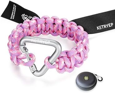ketryep Paracord Bracelets Rope Bracelet for Men and Women, the Perfect Accessory Match for Lovers of Hiking, Camping, Fishing and Hunting! (2-Sugarfeed.Neon)