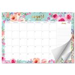 S&O Watercolor Floral Large Desk Calendar from July 2024 to December 2025 - Tear-Away Table Calendar 2024-2025 - Large Desktop Calendar with US Holidays - Academic Desk Calendar 2024-2025 - 12x17in