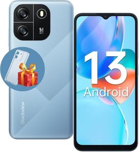 Blackview Teléfono Móvil Libres Wave6C 2024, 4GB + 32GB/TF 1TB 6.52" HD+ 60Hz Smartphone Android 13, Batería 5100mAh Cámara 360°de 8MP, Moviles 4G Dual SIM, Octa Core/FaceID/GPS, Smartphones con Funda