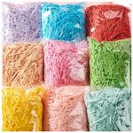 Zarwani 5 Colors Shredded Paper Confetti (Paper Grass) Used for Gift Packaging, Box Filler, Basket Filler, Christmas Decorative Packing ETC. (90Grams Each Packet, Random Color)