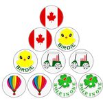 Golf Ball Markers Assorted Patterns Flag Fits All Magnetic Golf Hat Clips Value 10Pack, Alloy Soft Enamel Technique Marker for Golf Gloves Divot Tools Marks(Type 2)